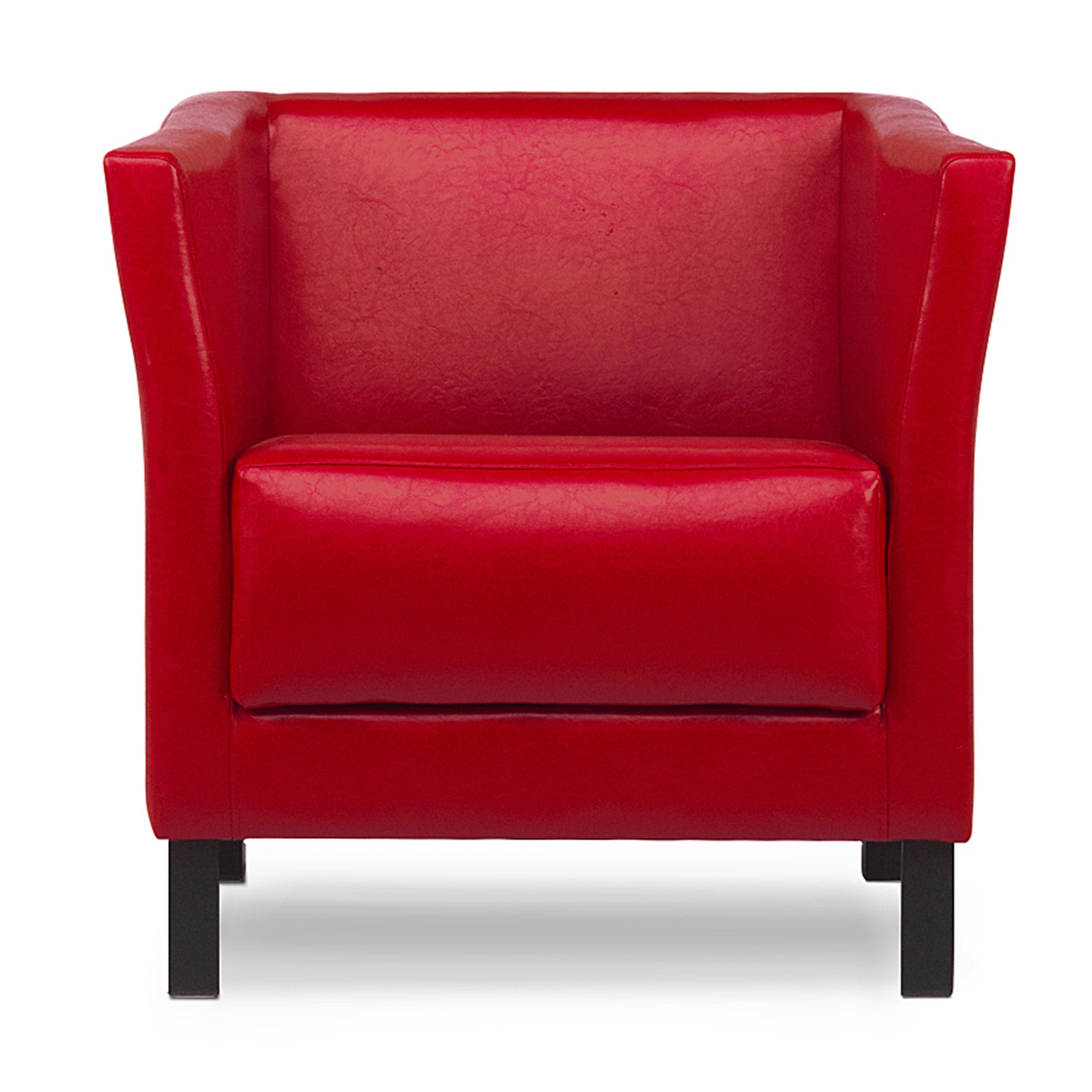 SESSEL ESPECTO Lederoptik, Rot - Rot/Schwarz, Textil (67/71/74cm) - KONSIMO®