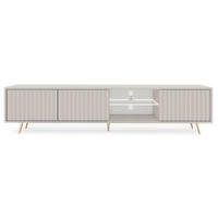 TV-LOWBOARD Bello Greige 175 cm - Taupe/Goldfarben, Holzwerkstoff/Metall (175/43.5/31.3cm) - Selsey