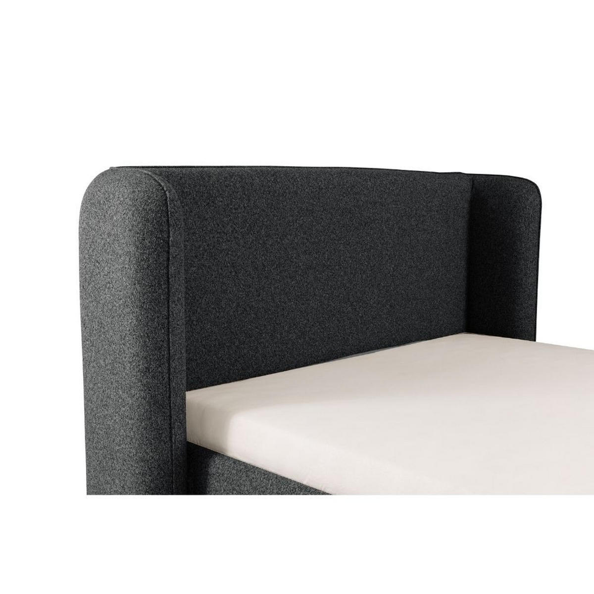 POLSTERBETT Stella mit Bettkasten, ohne Matratze, 180x200 cm, Anthrazit - Anthrazit/Schwarz, Textil (180/200cm) - AN-Moebel 4u