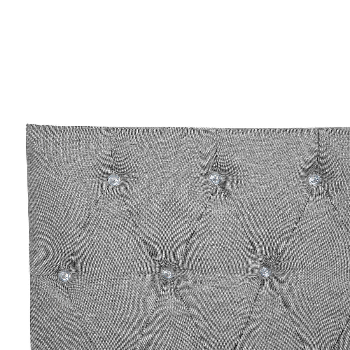 BOXSPRINGBETT 180/200cm Hellgrau Duchess - Hellgrau, Textil (180/200cm) - Beliani