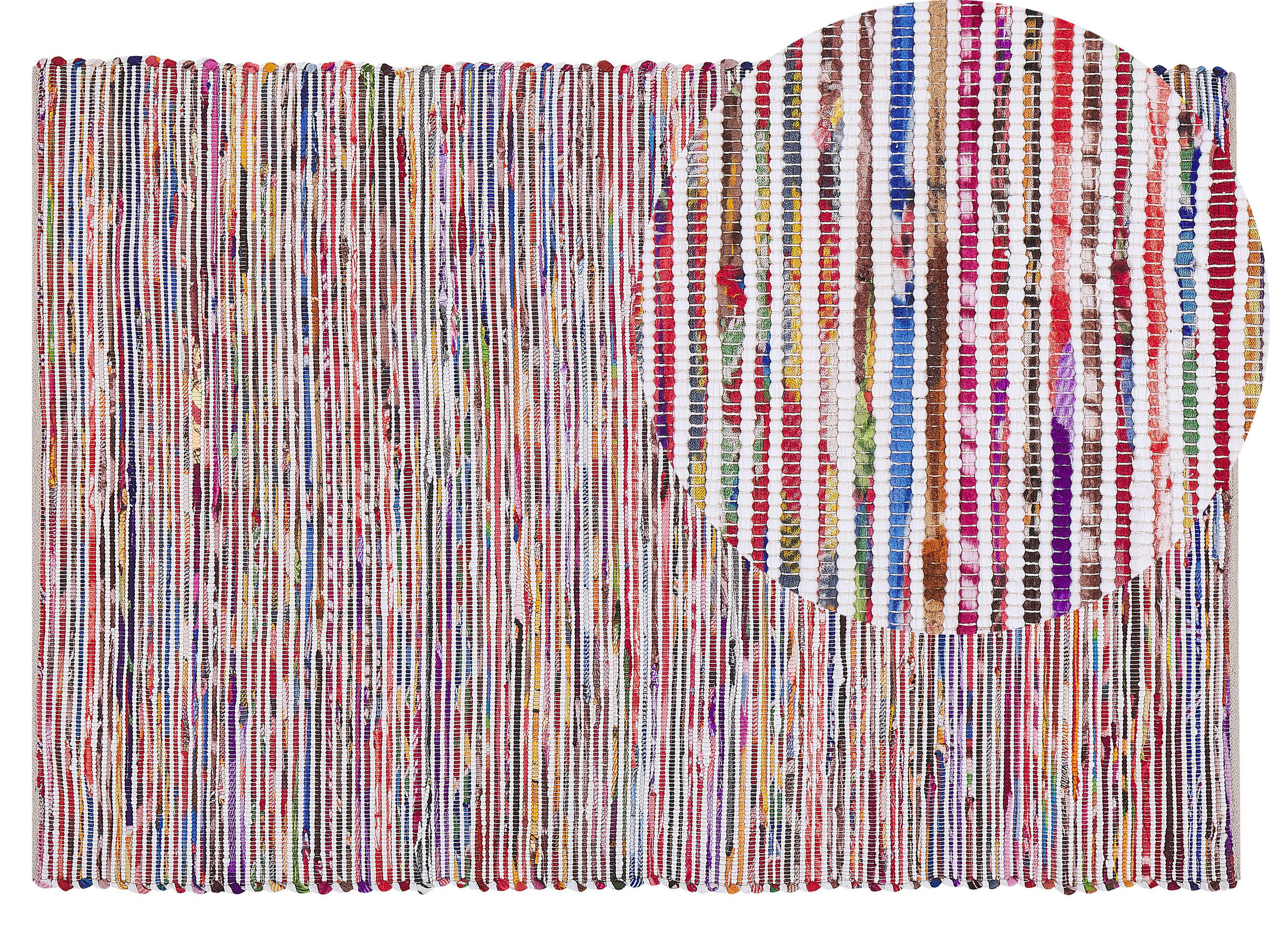 TEPPICH geflochten Bartin 200/140 cm - Multicolor, Kunststoff (140/200cm) - Beliani
