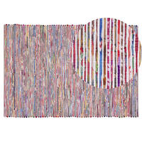 TEPPICH geflochten Bartin 200/140 cm - Multicolor, Kunststoff (140/200cm) - Beliani