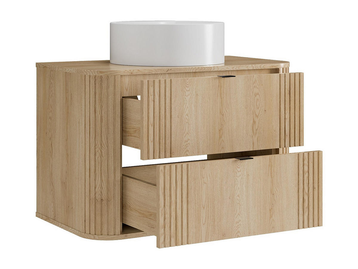 EINZELWASCHTISCH - 80 cm x 46 cm - holz - naturfarben hell Filor - Weiß, Holz (80/57/46cm) - Vente-Unique