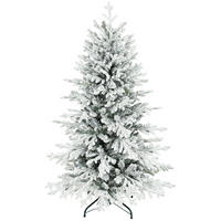 WEIHNACHTSBAUM DE-41555 Schnee, 150 cm, 1162 Zweige - Weiß/Grün, Kunststoff (150cm) - ComfortXL