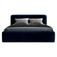 POLSTERBETT LUMO-OM 90 x 200 in Blau - Blau, Textil (90/200cm) - A&J MöbelLand