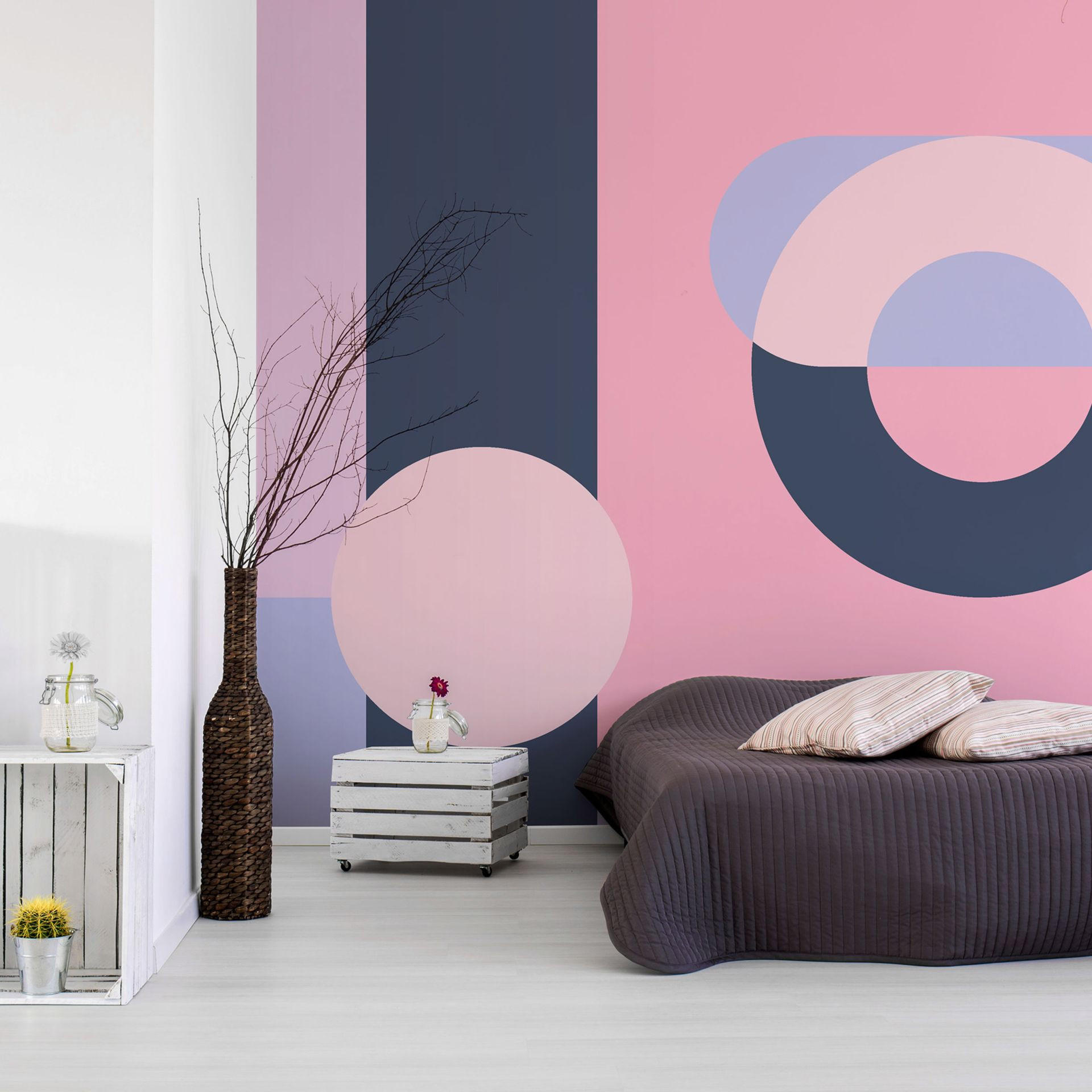 SELBSTKLEBENDE FOTOTAPETE 245/175 cm - Pink/Lila, Kunststoff/Textil (245/1cm) - KUNSTLOFT