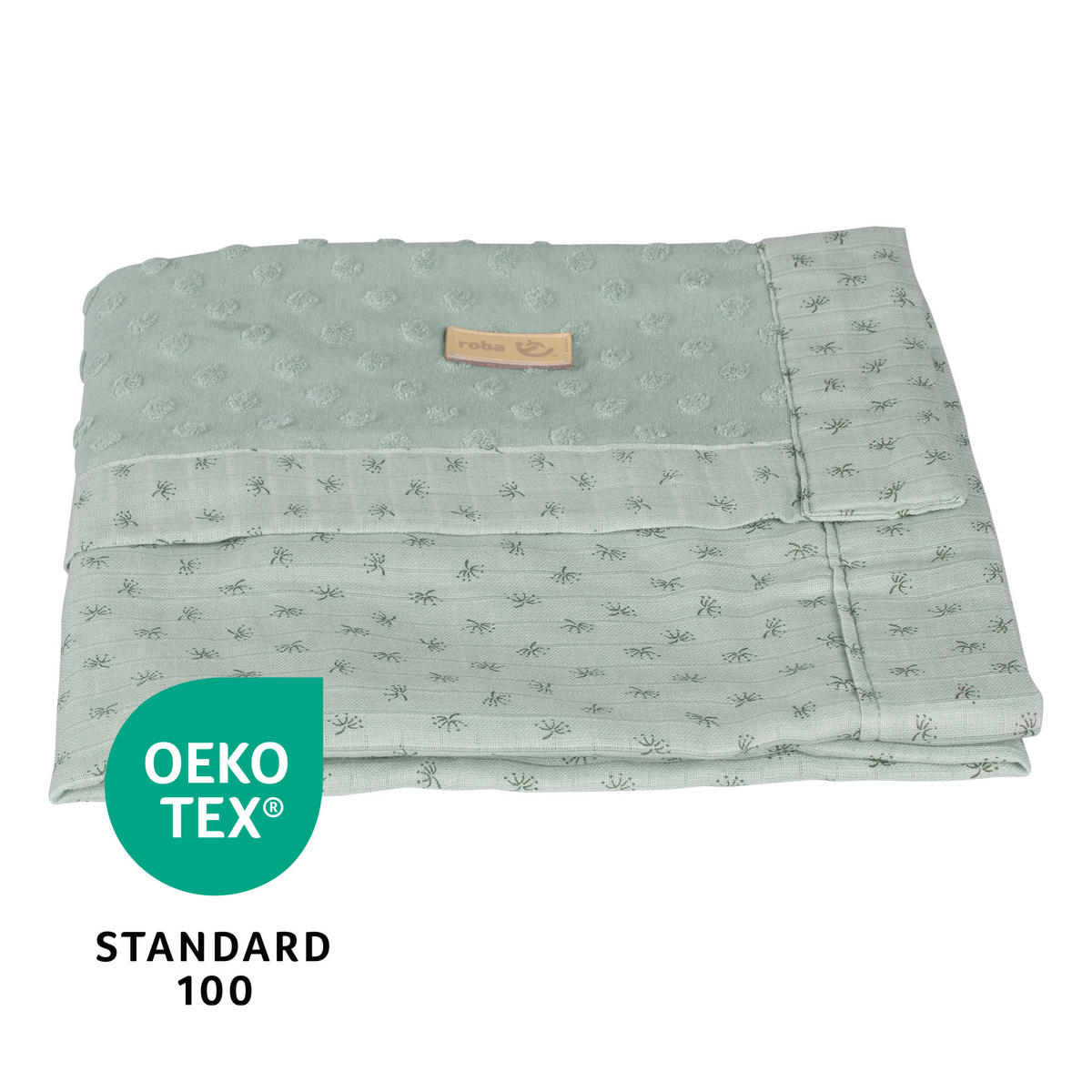 BABYDECKE 80 x 80 cm Lil Planet grün - Grün, Textil (80/80cm) - Roba