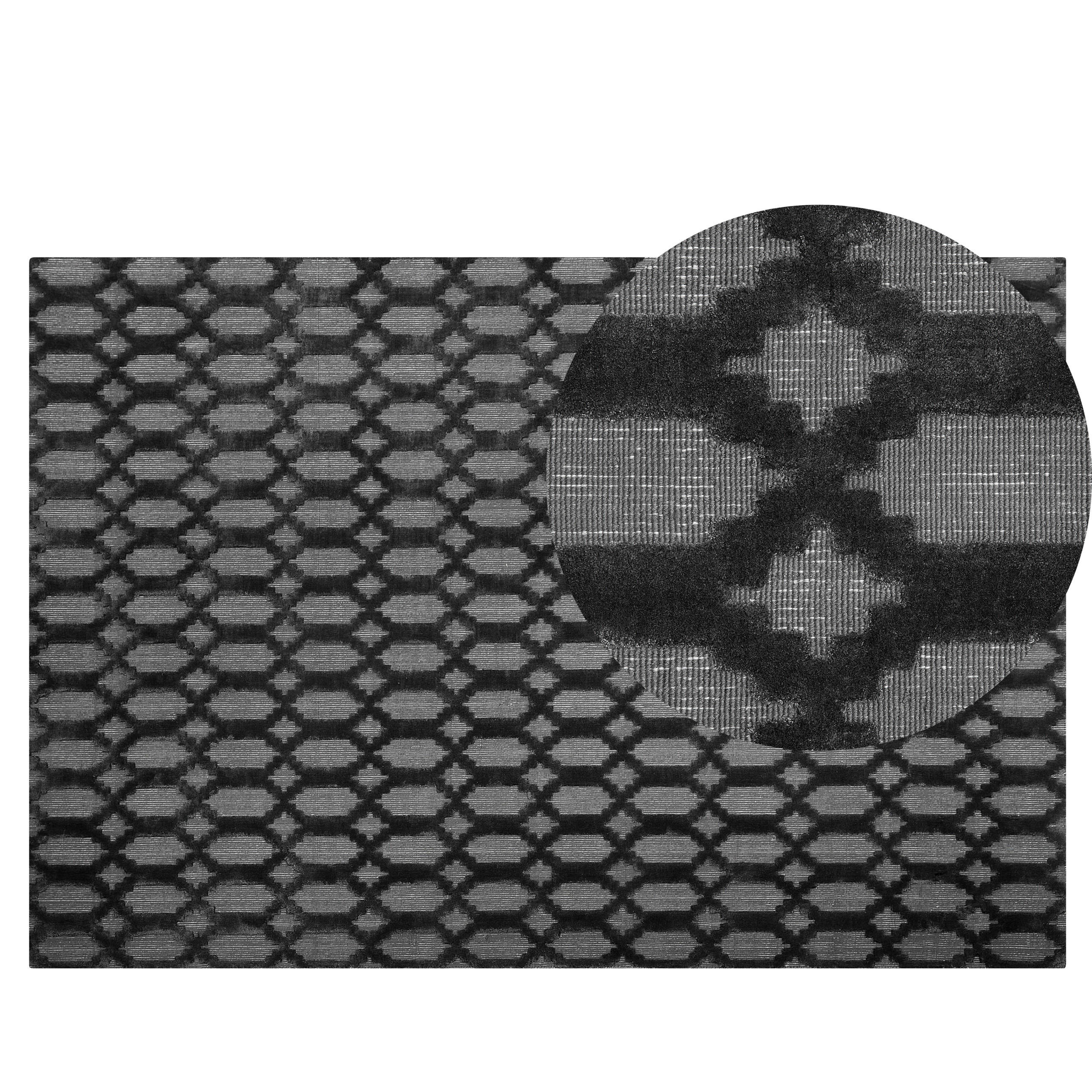 KURZFLOR-TEPPICH Cizre 200/140 cm - Grau, Naturmaterialen (140/200cm) - Beliani