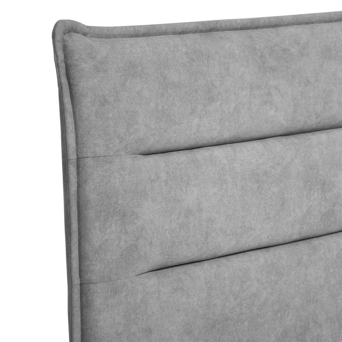 ČALOUNĚNÁ POSTEL Mane, bez úložného prostoru, 160x200 cm, velurová látka, šedá - šedá, textil (160/200cm) - Beautysofa