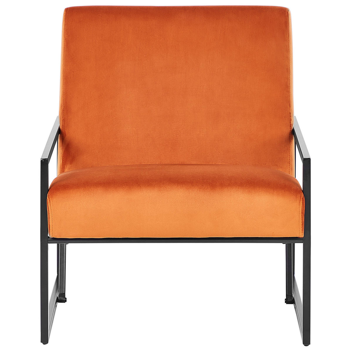 SESSEL Orange Delary - Schwarz/Orange, Textil (69/83/83cm) - Beliani