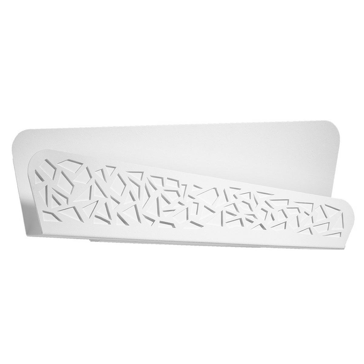 WANDLEUCHTE Stahl Weiß Gemustert - Weiß, Metall (4/15/40cm)