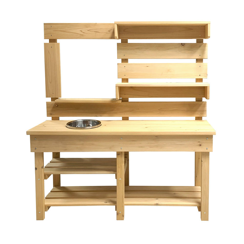 MATSCHKÜCHE MANDU - Naturfarben, Holz (35/103/110cm) - Home Deluxe
