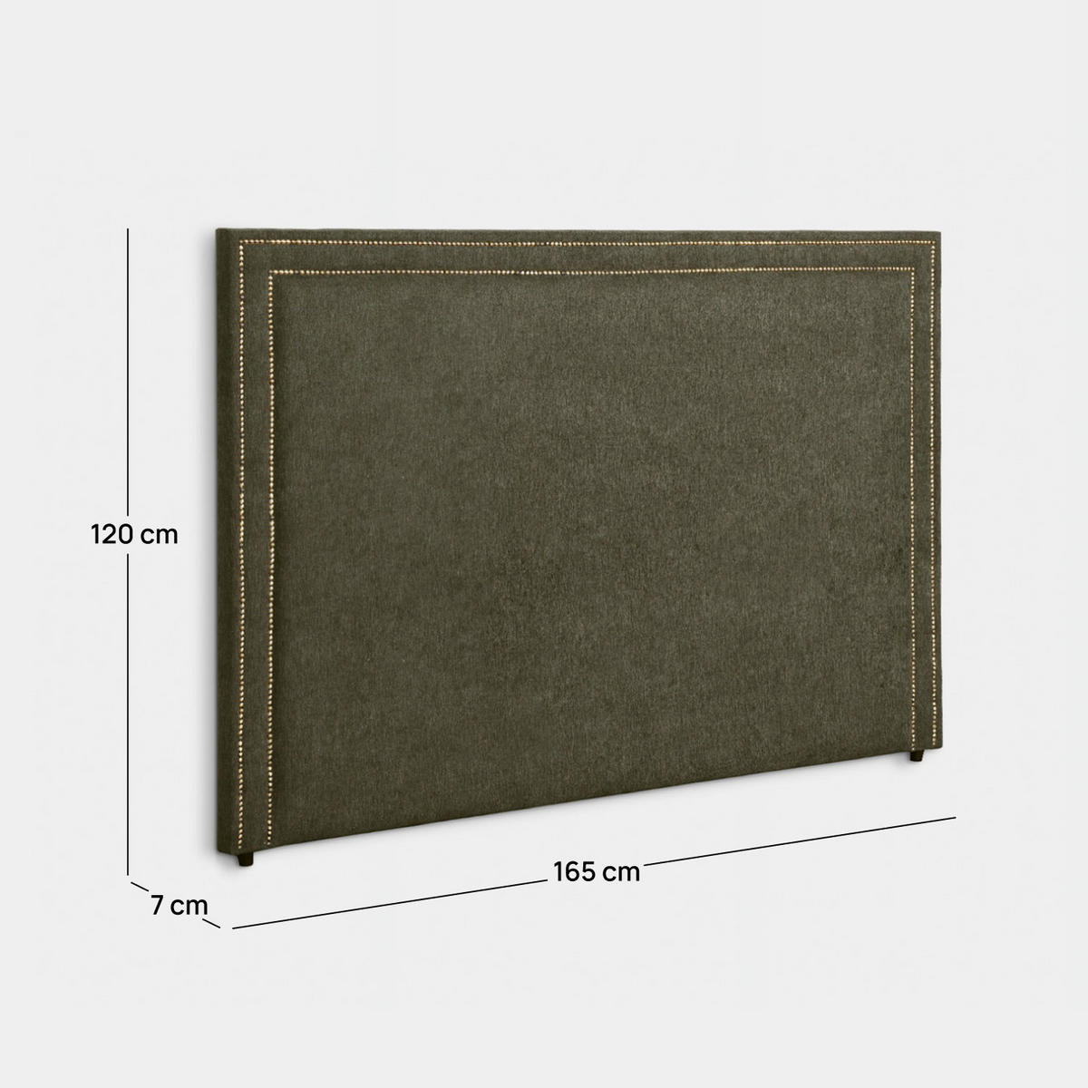 KOPFTEIL DOPPELTES Aiko Grün 165 cm x 120 cm - Grün, Textil (165/7cm) - Klast Home