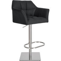 BARHOCKER Filz Anthrazit - Edelstahlfarben/Anthrazit, Textil/Metall (64/88/45cm) - CLP