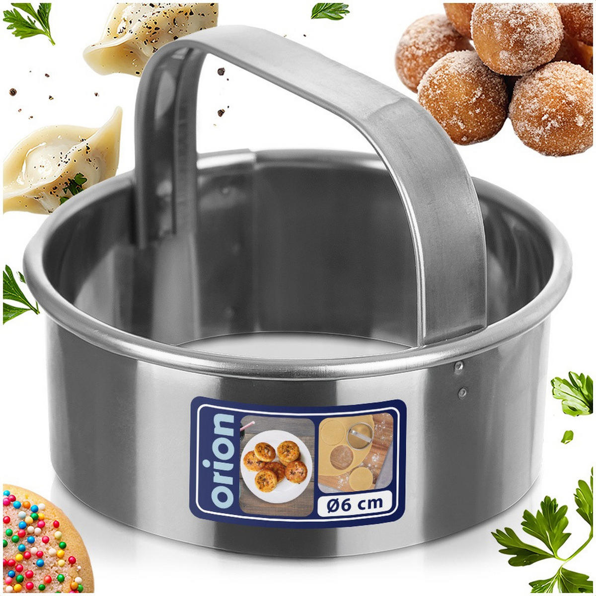 AUSSTECHFORM Donuts & Gebäck 6 cm Silber - Silberfarben, Metall (6/4.7/6cm) - Orion 