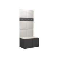 GARDEROBEN-SET Orion IV - Graphitfarben/Weiß, Holzwerkstoff/Kunststoff (84/186/46cm) - MIRJAN24