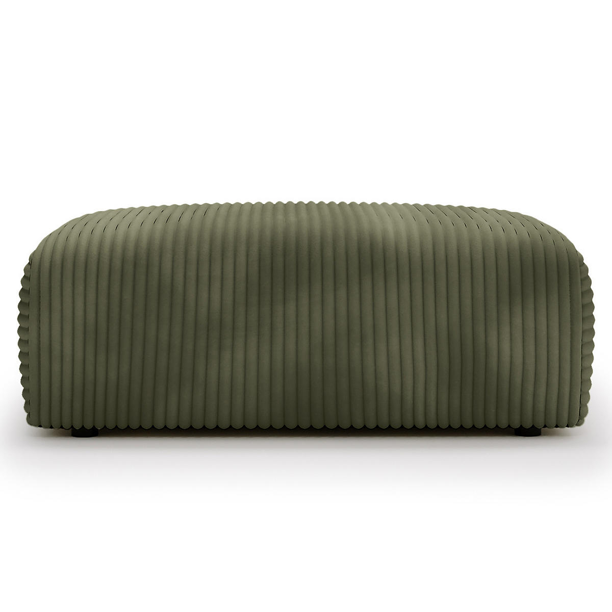 POLSTERHOCKER - Cord - Schwarz/Grün, Kunststoff/Textil (110/40/72cm) - home24
