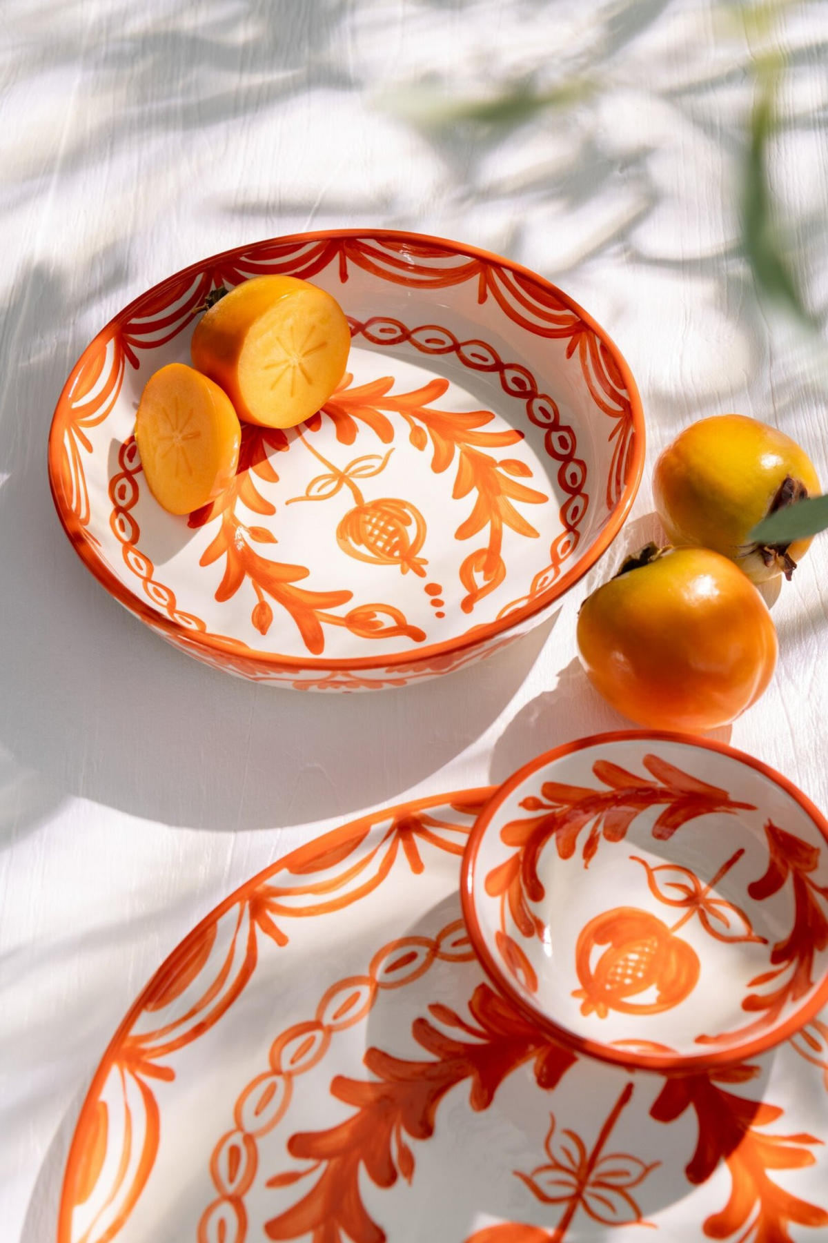 SERVIERSCHALE GRANADA PATTERN - Töpferei - Orange - Multicolor, Keramik (25/6/25cm) - J-Line