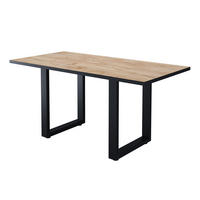 JEDÁLENSKÝ STÔL Livorno Čierny/zlatý dub - čierna, kompozitné drevo (80/160/77cm) - Vicco