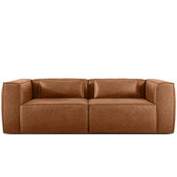 3-SITZER SOFA FEROX, Rot - Rot, Holz/Holzwerkstoff (240/73/96cm) - KONSIMO®