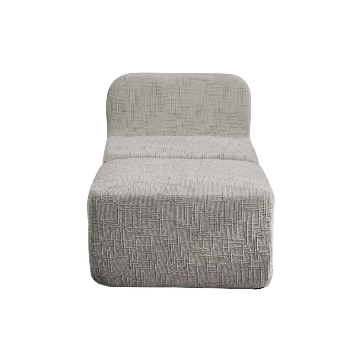 SESSEL DE-35117 mit Ottoman Grau - Grau, Textil (182.5/73/76.5cm) - ComfortXL