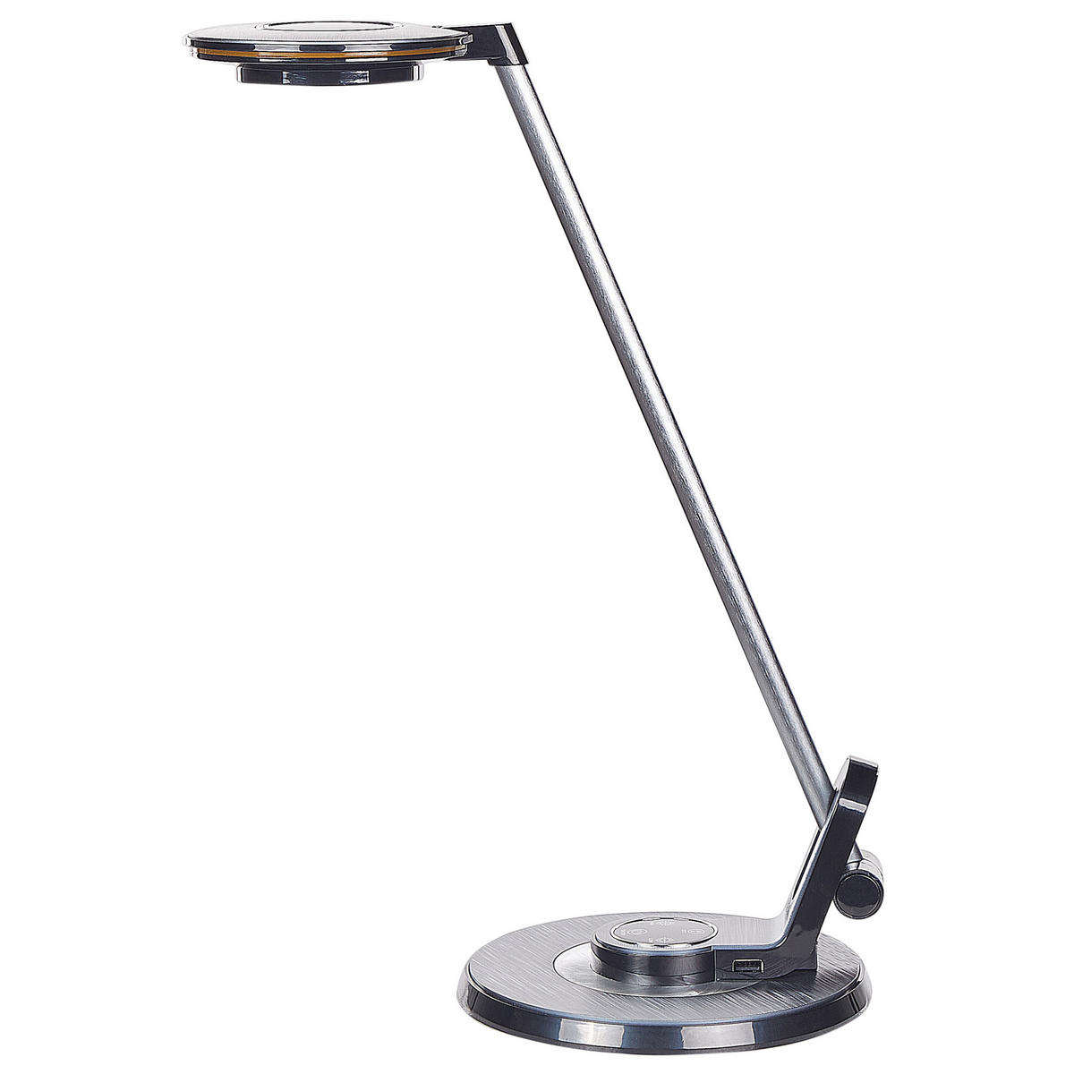 SCHREIBTISCHLAMPE Corvus 19/19/45 cm - Silberfarben, Metall (19/19/45cm) - Beliani