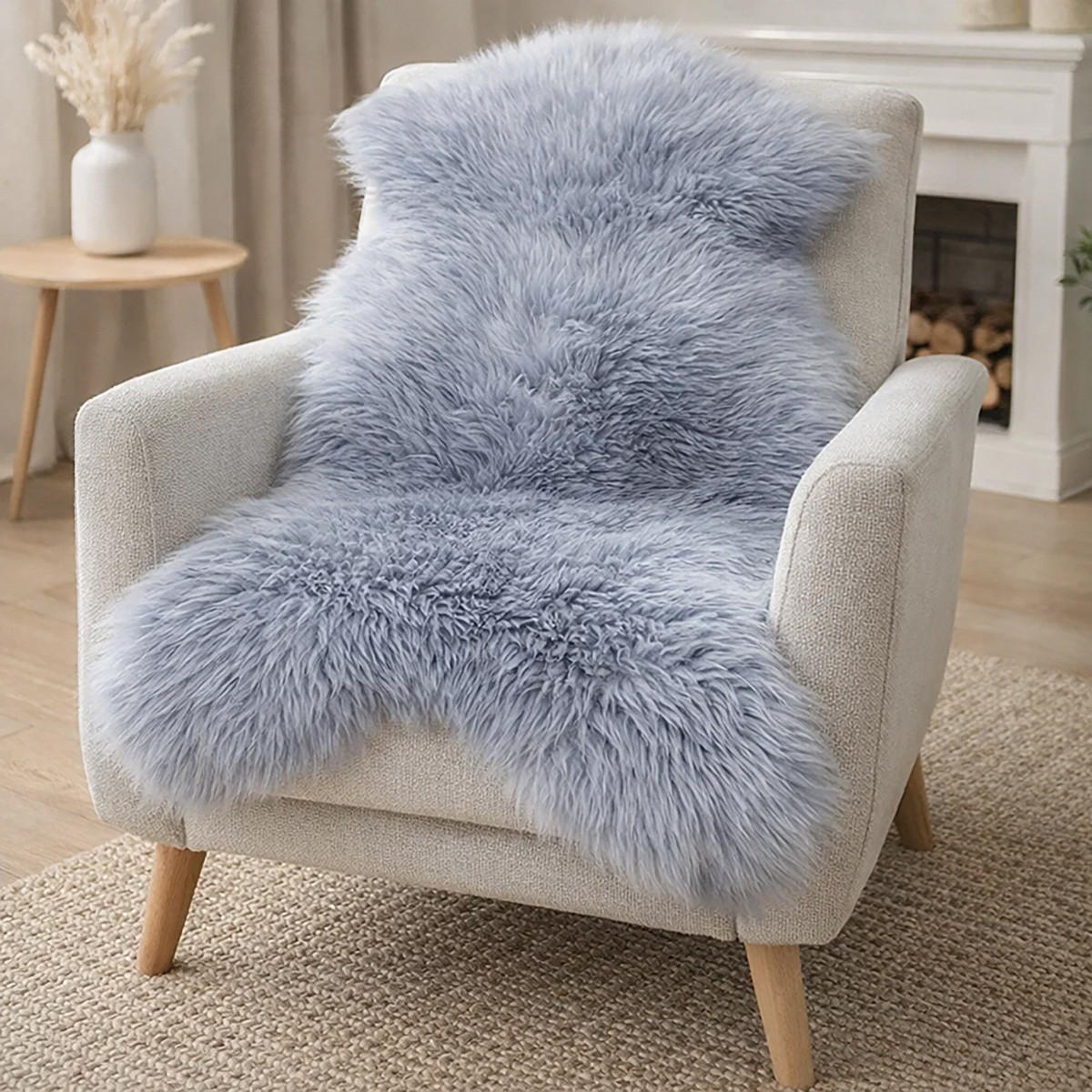 FELL Öko Lammfell Schaffell Dunkelgrau Töne wählbar ca. 125 cm - Dunkelgrau, Fell (70/125cm) - Provellus