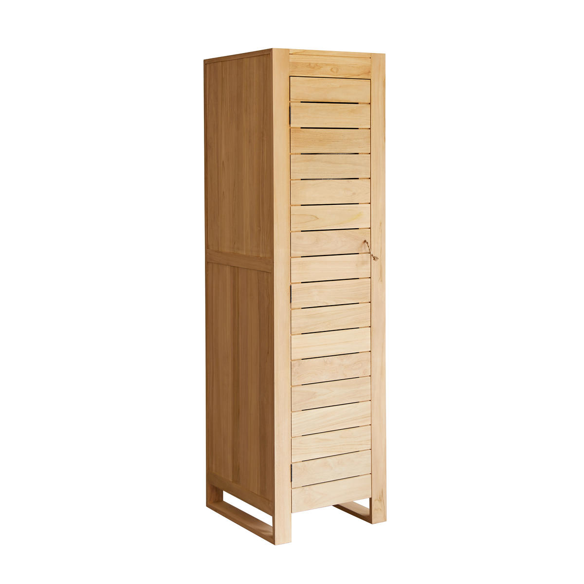 SCHRANK Minimalys Natur aus Teak - Naturfarben, Holz (50/180/55cm) - Tikamoon