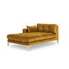 CHAISELONGUE links Mamaia aus Samt gelb - Gelb, Textil (102/75/185cm) - Micadoni