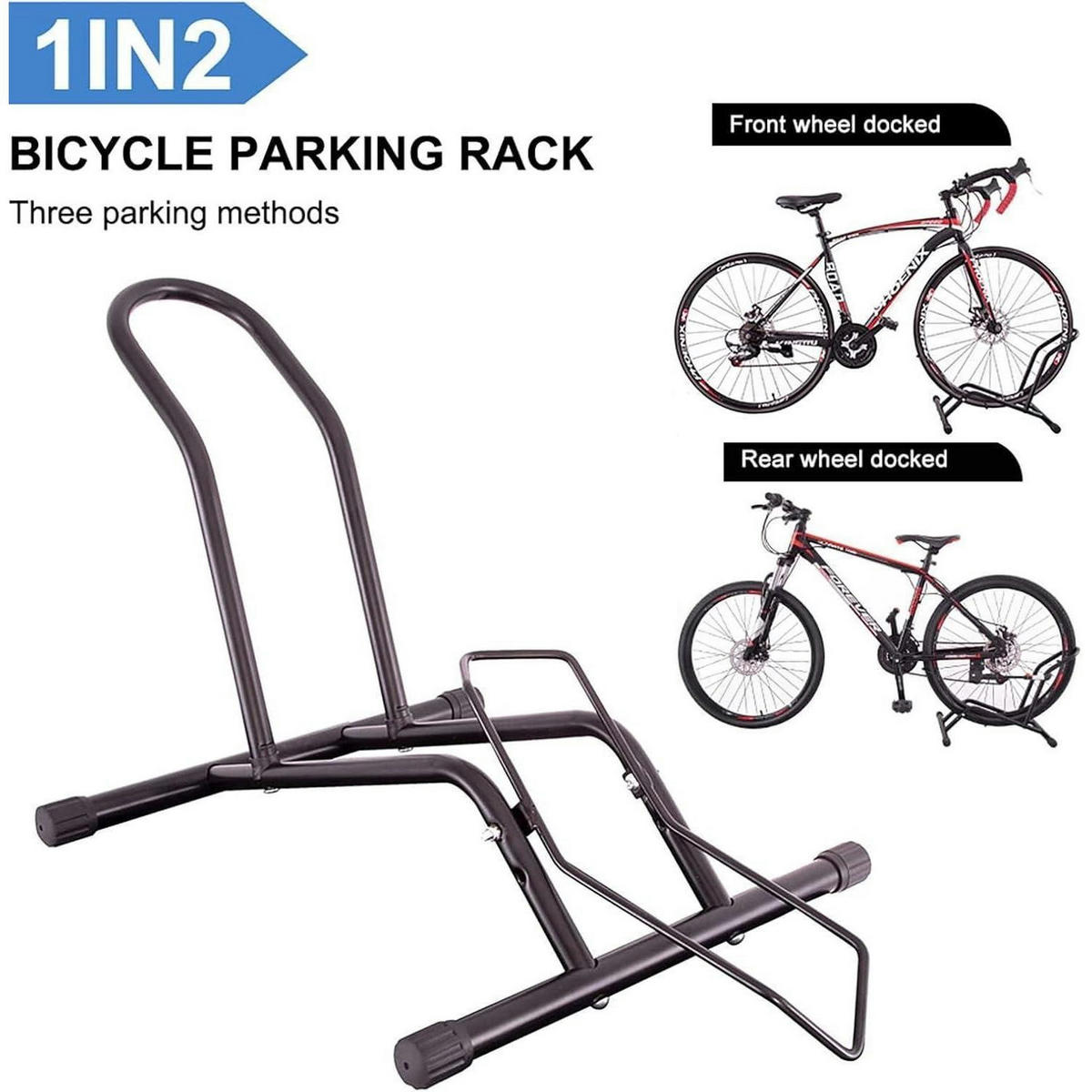 FAHRRADSTÄNDER 2-teiliges Set Schwarz - Schwarz, Metall (17/16/44cm)