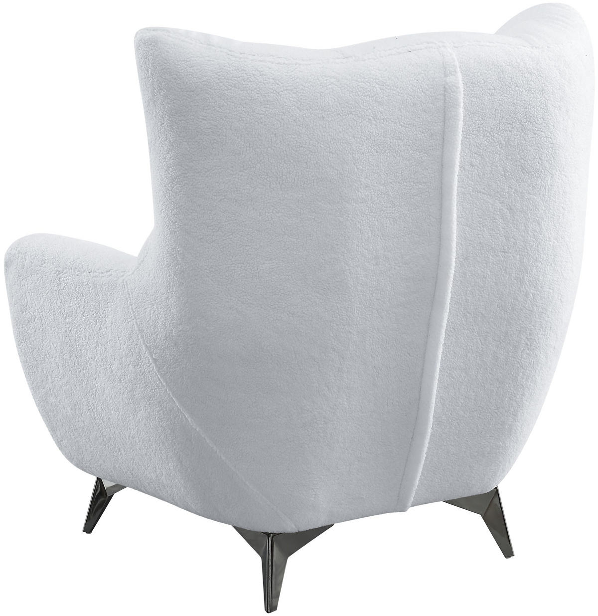 SESSEL Shawn Teddystoff weiß - Weiß, Textil (88/98/91cm) - ATLANTIC home collection