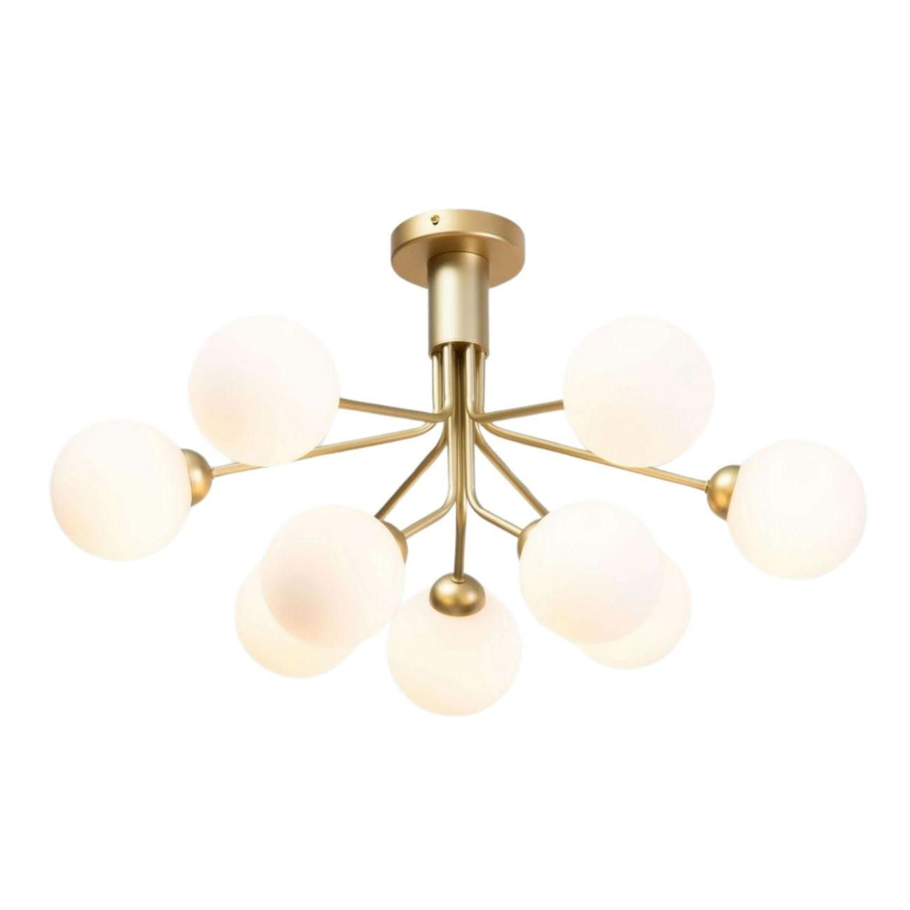 KRONLEUCHTER Audrey, Weiß und Gold, 42cm - Goldfarben, Glas (42/72/42cm) - KOSILUM