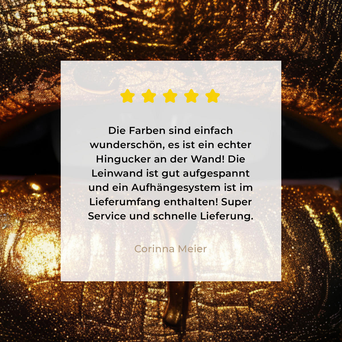 LEINWANDBILD Frau - Porträt - Lippen - Gold - Schwarz 20x20 cm - Schwarz, Textil (20/20cm) - MuchoWow