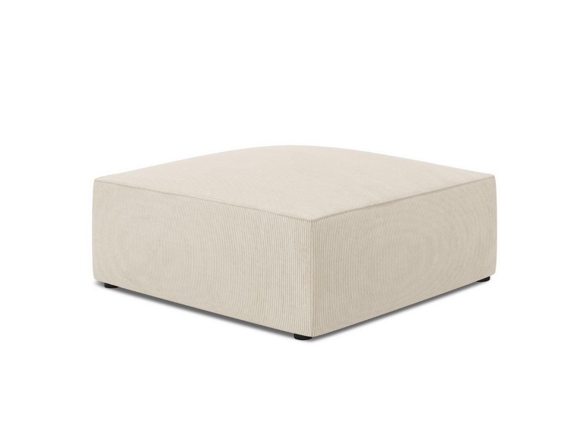 POUF Ruby aus Cord leichtes beige - Beige, Textil (93/40/93cm) - Micadoni