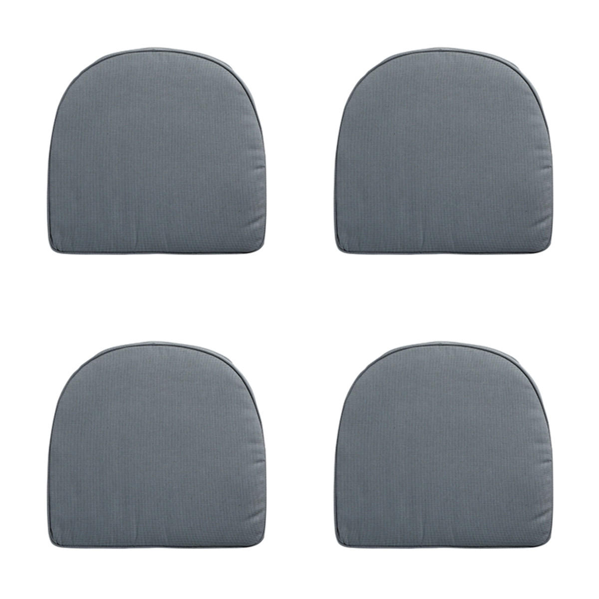 SITZKISSEN YORK Rippe 48/48 cm 4er-Set - Grau, Textil (48/5/48cm) - Madison