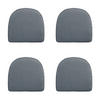 SITZKISSEN YORK Rippe 48/48 cm 4er-Set - Grau, Textil (48/5/48cm) - Madison