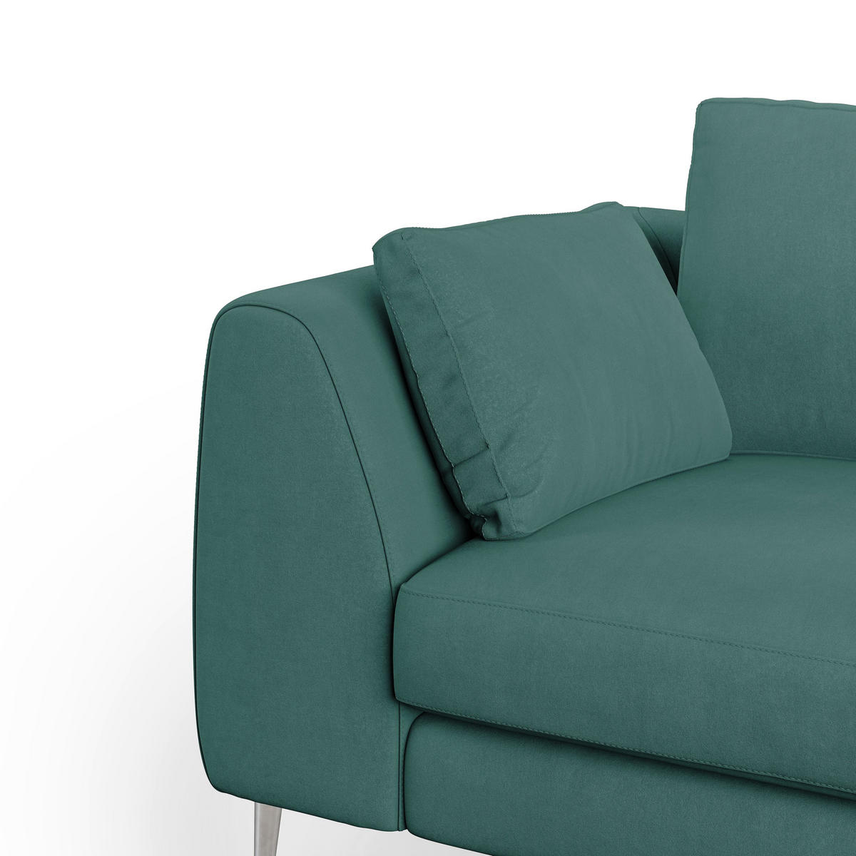 LINEARSOFA Plano - Petrol, Textil (196/86/102cm) - Divani.store