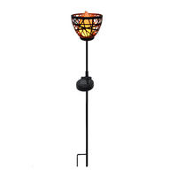 SOLAR-TASCHENLAMPE BLOSSOM schwarz - Schwarz, Metall (16/16/84.5cm) - Lumisky
