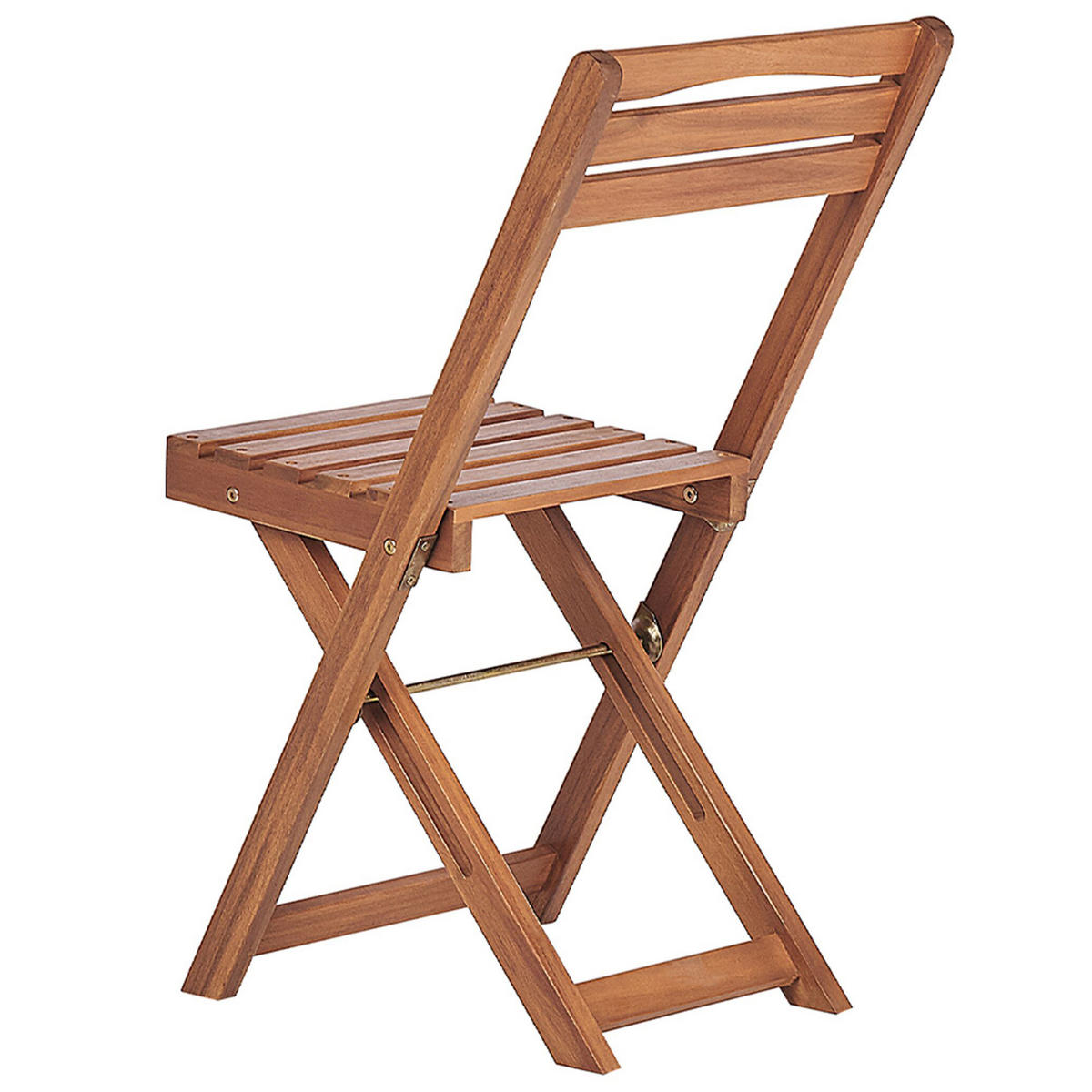 BALKONSET 2-Sitzer Akazienholz hellbraun zusammenklappbar Lenola - Hellbraun, Holz - Beliani
