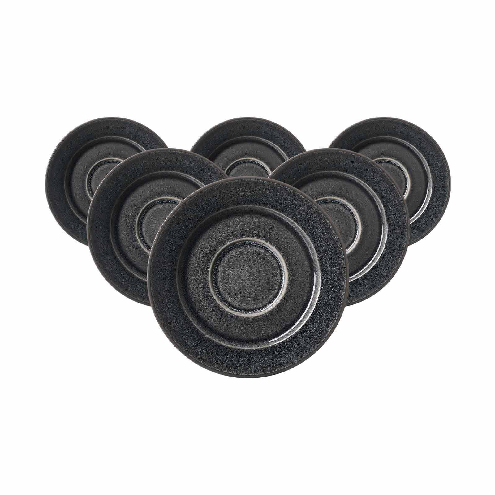 KAFFEEUNTERTASSEN Toledo grau ø 15,5 cm 6er Set - Grau, Keramik (15.5cm) - Ritzenhoff Breker