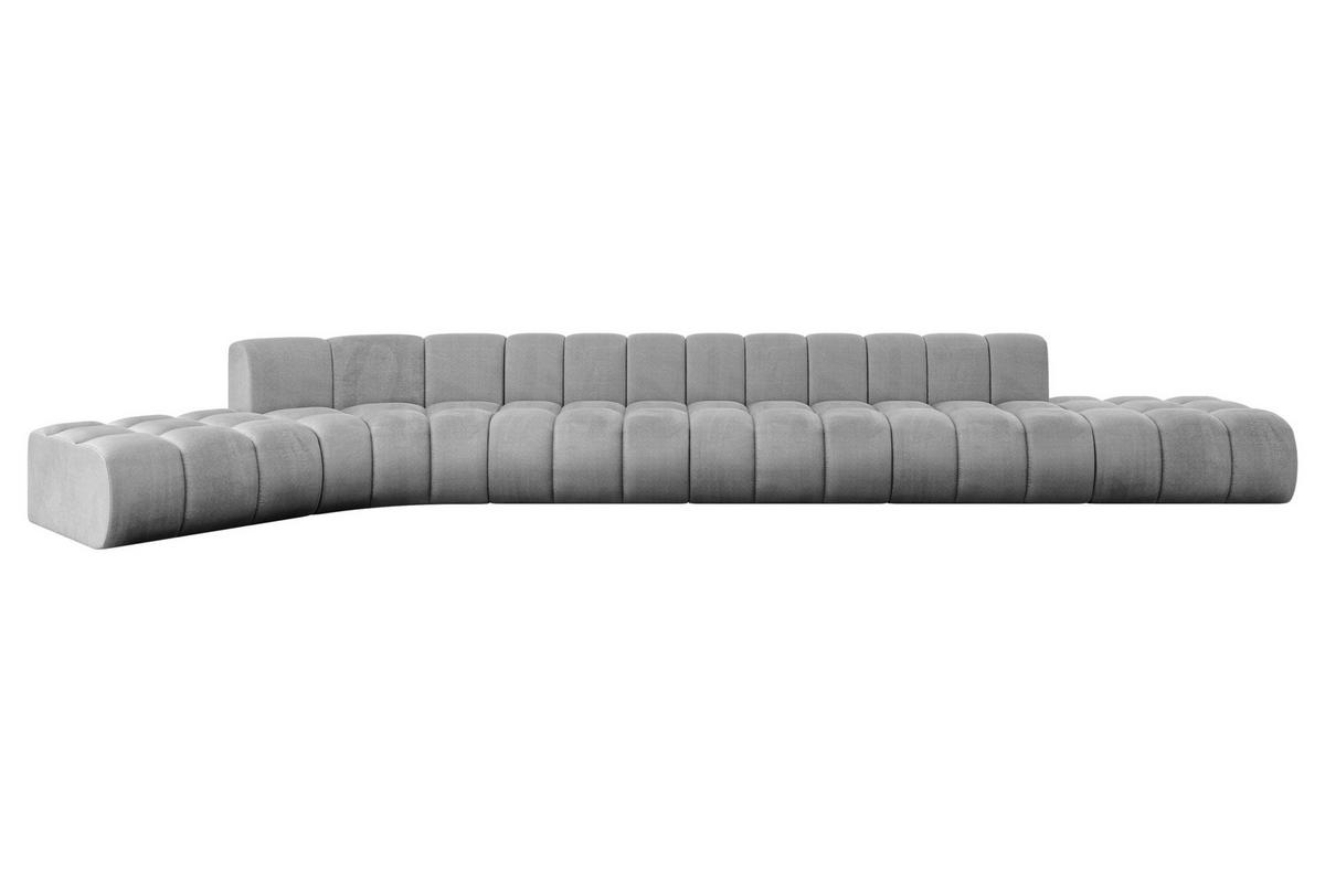 ECKSOFA modulares Sofa Solven-L3 - 562x174x70 cm Grau - Hellgrau, Holzwerkstoff/Textil (562/174cm) - ALTDECOR