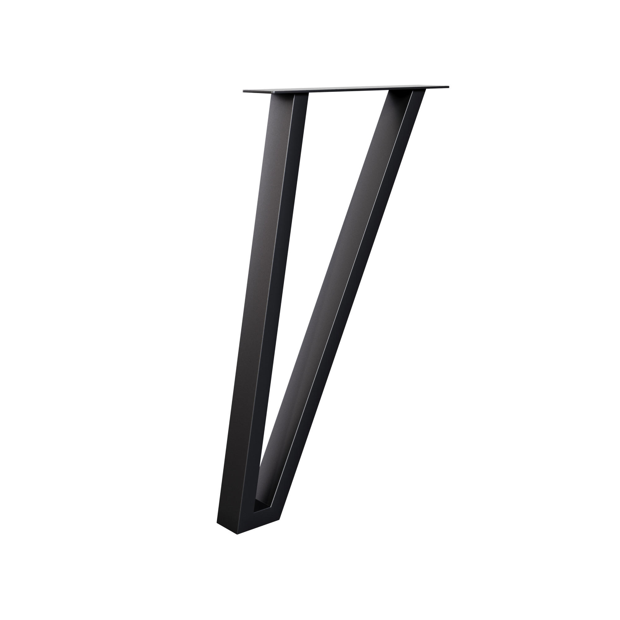 TISCHBEINE Kentucky 4er-Set Schwarz 72cm - Schwarz, Metall (8/72/40cm) - Metalo Pro