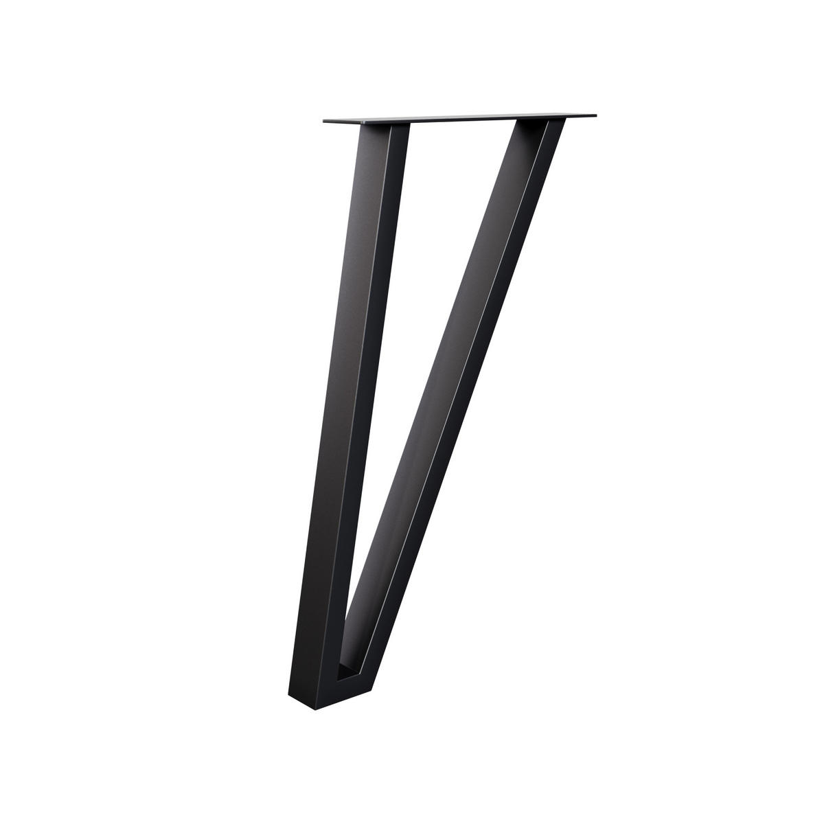 TISCHBEINE Kentucky 4er-Set Schwarz 72cm - Schwarz, Metall (8/72/40cm) - Metalo Pro