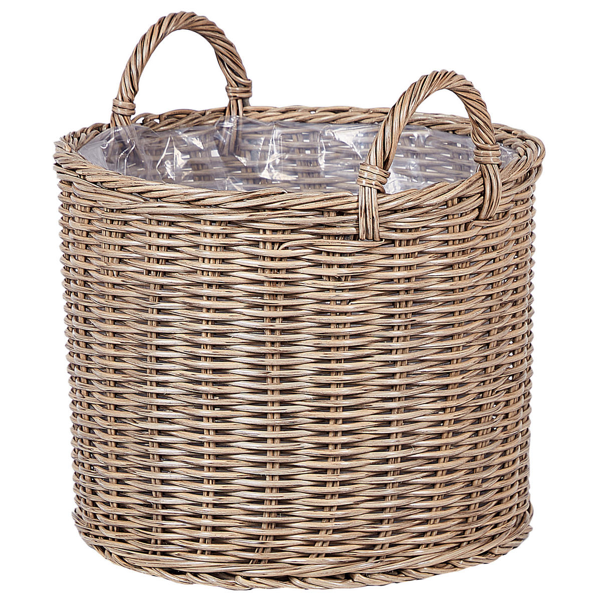 BLUMENKORB Braun Pendula - Braun, Kunststoff (29cm) - Beliani
