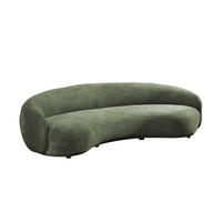 SOFA CASARA Webstoff Dunkelgrün - 258 x 128 x 72 cm - Dunkelgrün, Kunststoff (258/72/128cm) - Home Deluxe