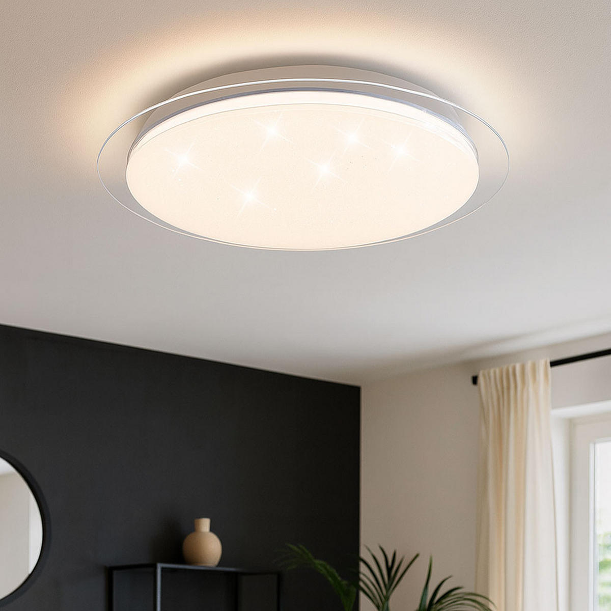 LED DECKENLEUCHTE Weiß Kunststoff - Weiß, Metall (46.5/7.5/7.5cm)