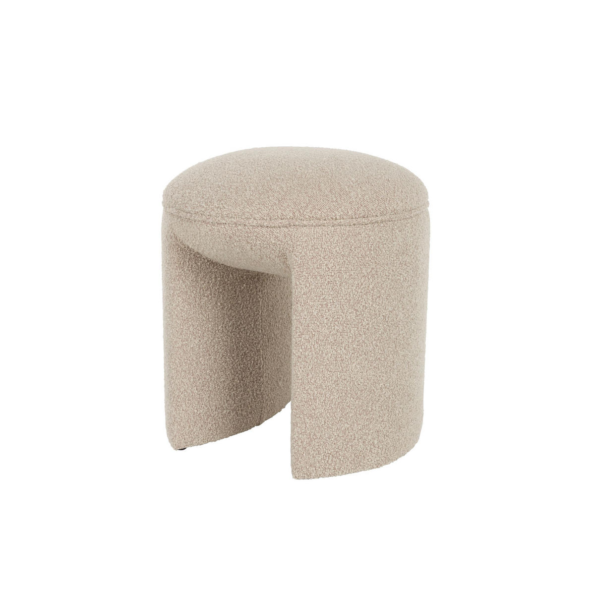 SITZHOCKER Noxx Hocker/ Bouclé Beige - Beige, Kunststoff (42/46/42cm) - Housecraft Living
