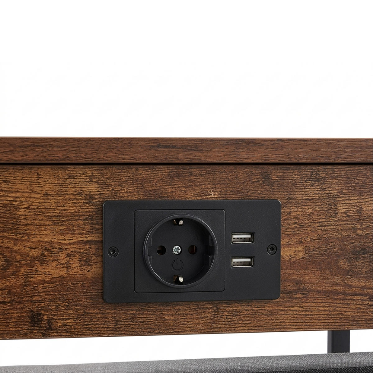 ODKLÁDACÍ stůl - hnědá, kov/kompozitní dřevo (30.5/40.5/84cm) - Relaxdays