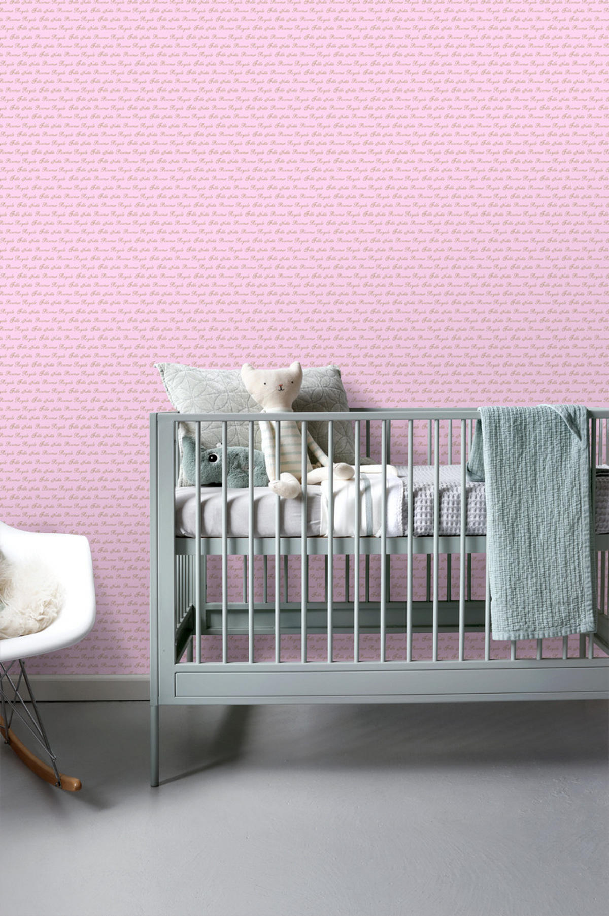 TAPETE Prinzessinnen Wörter 53 cm x 10.05 m - Pink, Papier (53/0.1cm) - ESTAhome