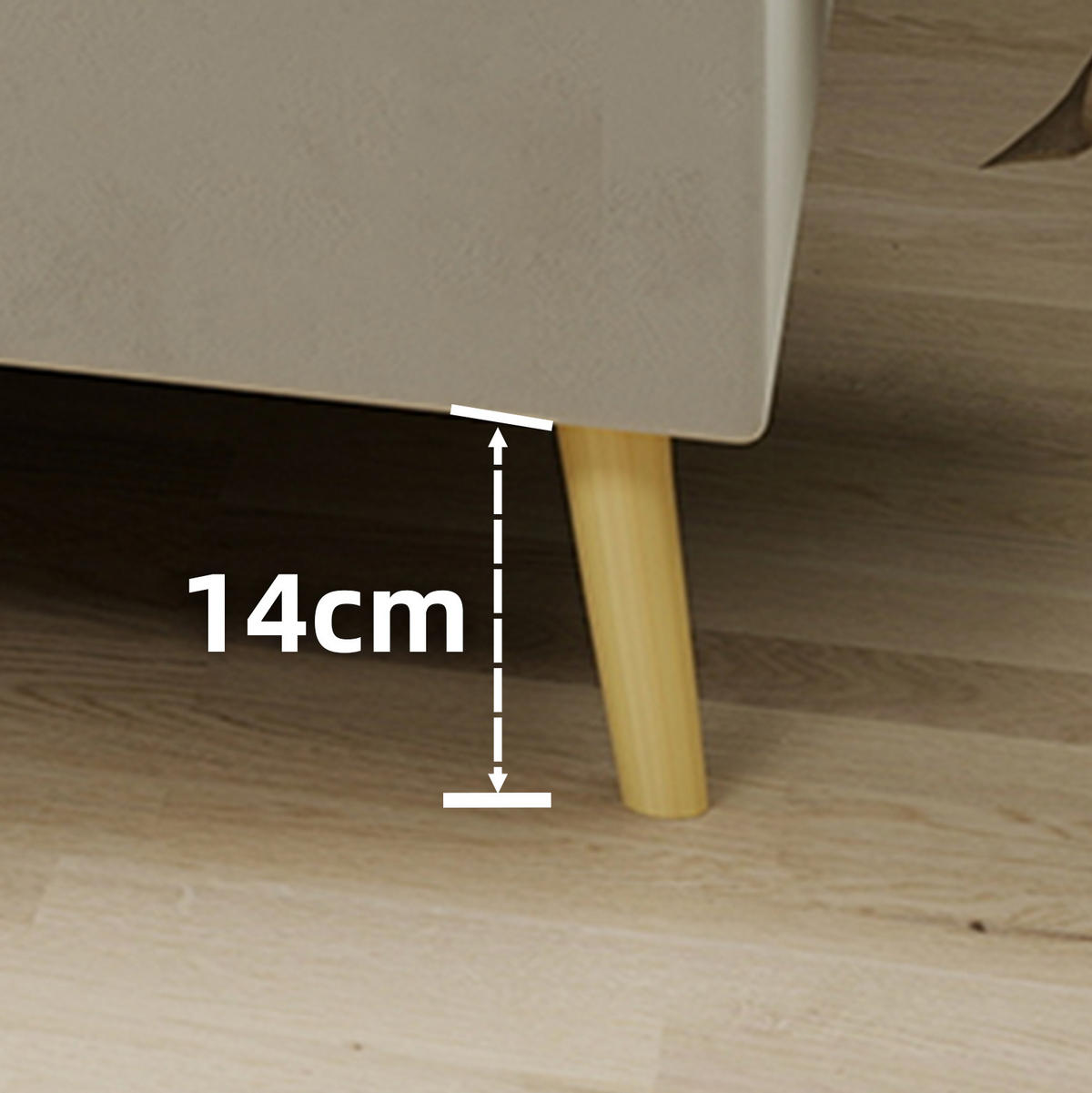 OBLAZINJENA postelja 160/200 cm z geometrijskim vzglavjem in letvenim dnom, Bež - bež, tekstil (160/200cm) - Redom